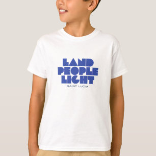 T-shirt Lumière des gens de terre Sainte-Lucie Typograph