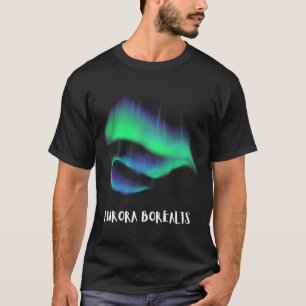 T-shirt Lumière du Nord Aurore Ciel Vert Hommes Femmes Enf