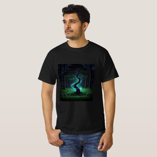T-shirt Lumière d'un arbre tordu (Devant entier)