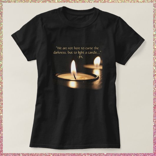 T-shirt Lumière Inspirationnelle Une Bougie