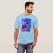 T-shirt Lumière Méditation Bouddha couleur de la statue (Devant entier)