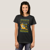 T-shirt Lumière Meownorah Chat Juif Menorah Ugly Chanu (Devant entier)