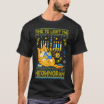 T-shirt Lumière Meownorah Chat Juif Menorah Ugly Chanu<br><div class="desc">Lumière Meownorah Chat Juif Menorah Chanoukah 1</div>