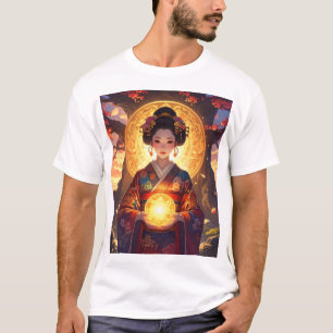 T-shirt Lumière Mystique – Élégance du Kimono et Puissance