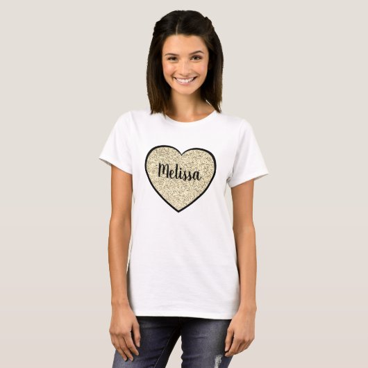 T-shirt Lumière or parties scintillant douce scintille Coe (Devant entier)