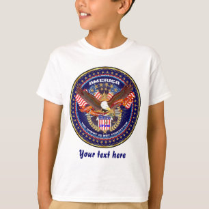 T-shirt Lumière patriotique d'avant d'enfants seulement