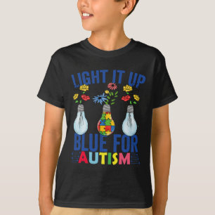 T-shirt Lumière sur la Sensibilisation sur l'autisme bleue