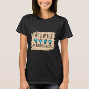 T-shirt Lumière sur la Sensibilisation sur l'autisme bleue