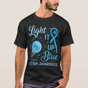 T-shirt Lumière sur Sensibilisation sur l'autisme bleue Pu