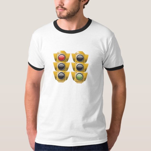 T-shirt Lumière vert clair rouge (Devant)