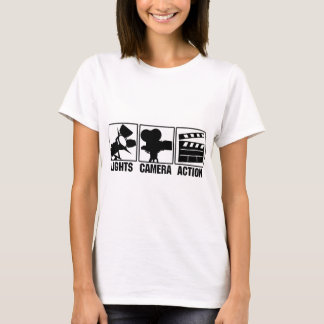 T-shirt Lumières, appareil-photo, action
