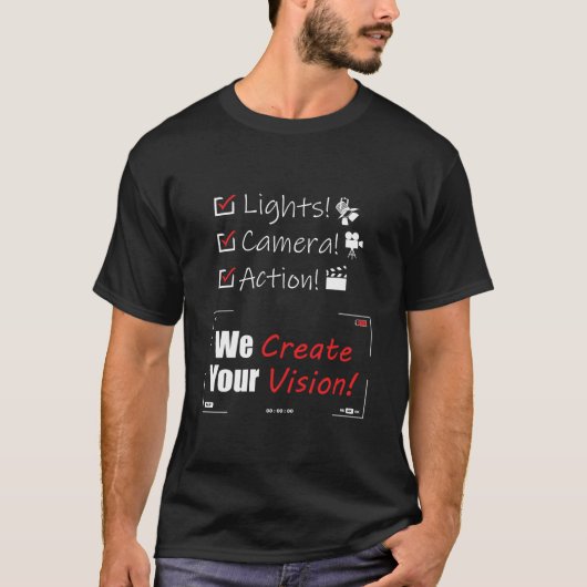 T-shirt Lumières ! Caméra ! Action ! (Devant)