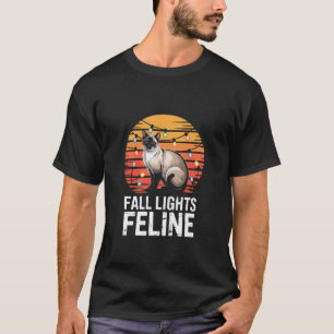 T-shirt Lumières de chat siamois d'automne - Lumières de F