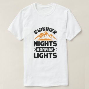 T-shirt Lumières de feu de joie des nuits d'été