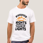 T-shirt Lumières de feu de joie des nuits d'été (Devant)