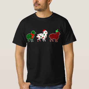 T-shirt Lumières de l'arbre de Noël des moutons amusants