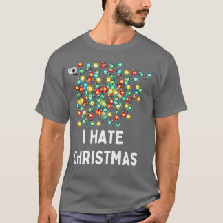 T-shirt Lumières de Noël angoissées Je déteste Noël drôle