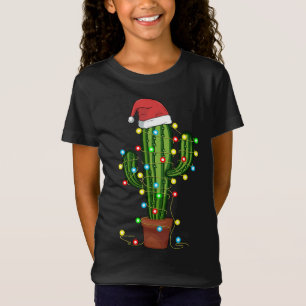 T-Shirt Lumières de Noël Cactus Lover Drôle cadeau de Noël