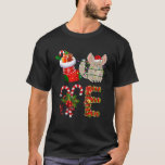 T-shirt Lumières de Noël Chinchilla Led Santa Hat Christma<br><div class="desc">Les lumières de Noël de Chinchilla ont mené Noël au Père Noël.</div>
