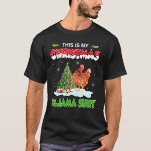 T-shirt Lumières de Noël de poulet C'est mon Paja de Noël