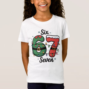 T-Shirt Lumières de Noël drôles des enfants 67 Fêtes