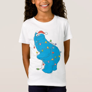 T-Shirt Lumières de Noël du Monstre de Cookies vintages