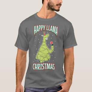 T-shirt Lumières de Noël fête d'hiver animal heureux natur