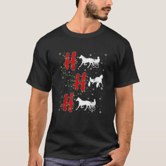 T-shirt Lumières de Noël HO HO HO Courses de trot Funny Ug