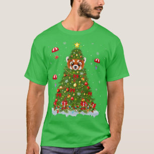 T-shirt Lumières de Noël Matching Famille Amusante Panda R