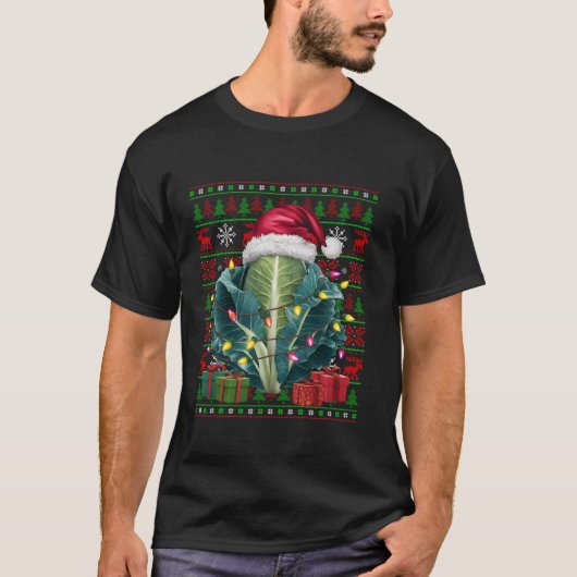 T-shirt Lumières de Noël Vilain chapeau de Père Noël Chou (Devant)
