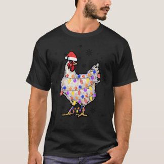 T-shirt Lumières de poulet avec le chapeau de Noël Pyjamas