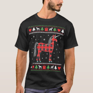 T-shirt Lumières de sapin de Noël Licorne Décoration Swea 
