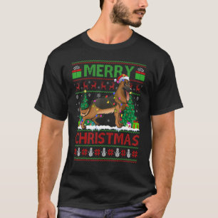 T-shirt Lumières de sapin de Noël Sale Père Noël Chien Ber