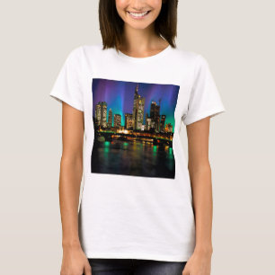 T-shirt Lumières du nord au-dessus de Francfort
