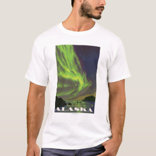 T-shirt Lumières du nord et orques - Anchorage, Alaska