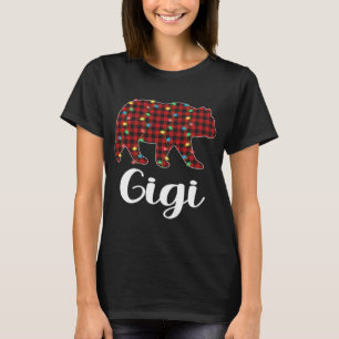 T-shirt Lumières rouges de Noël géantes Gigi Bear Xmas Pyj