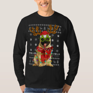 T-shirt Luminaires de Noël moche Sweet Carlin Chien Chiot