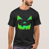 T-shirt Luminosité dans le Citrouille Jack-o'-lantern vert (Devant)