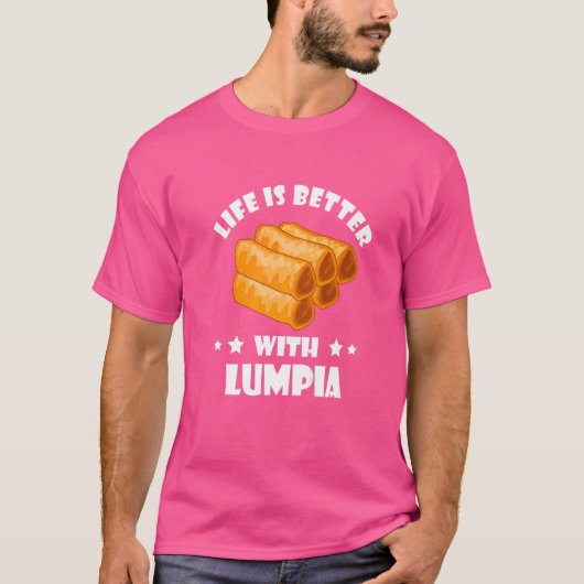 T-shirt Lumpia Filipino Spring Roll Philippines Nourriture (Devant)