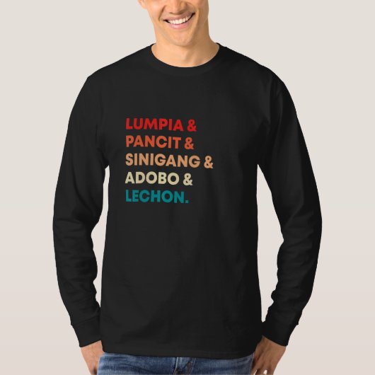 T-shirt Lumpia Pancit Sinigang Adobo Lechon Filipino (Devant)