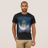T-shirt Luna Goddess at Night Scattering Stars (Devant entier)