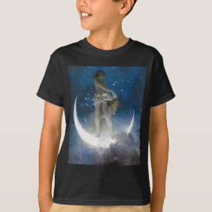 T-shirt Luna Goddess at Night Scattering Stars