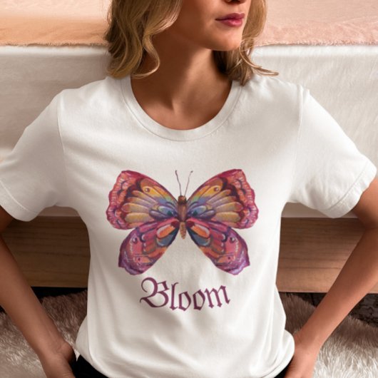 T-shirt Luna Moth, Floral Moth