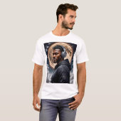 T-shirt lunaire Eclipse Art cosmique futuriste (Devant entier)