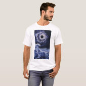T-shirt Lunar Eclipse bleu et blanc (Devant entier)