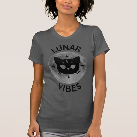 T-shirt Lunar Vibes Chat + Lune (Devant)