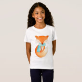 T-shirt lunatique d'art d'aquarelle mignonne de (Devant entier)