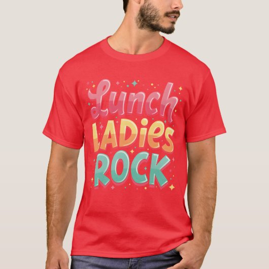 T-shirt Lunch Ladies Rock girl (Devant)