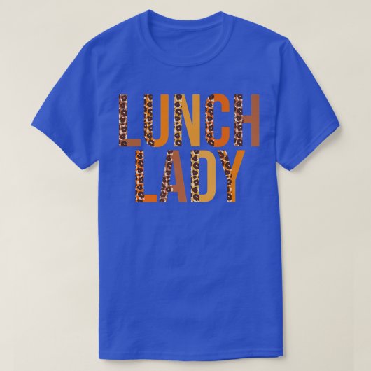T-shirt Lunch Lady leopard Squad Cute Affaire Autumn Thank (Design devant)