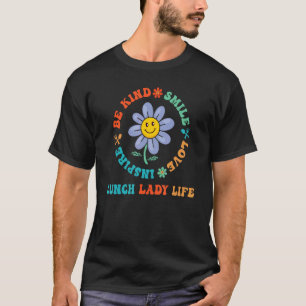 T-shirt Lunch Lady Retro Super Floral School Lunch Lady L